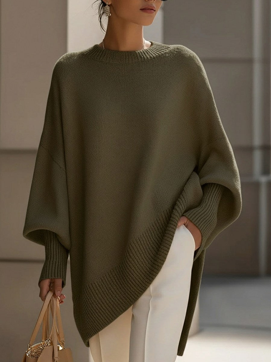 Knit Batwing Sleeve Oversized Sweater
