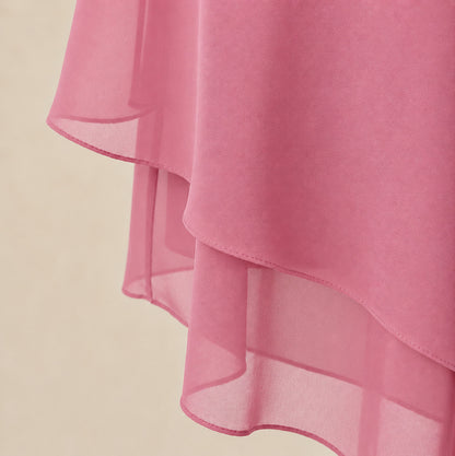 Chiffon Layered Short Sleeve Two Piece Set
