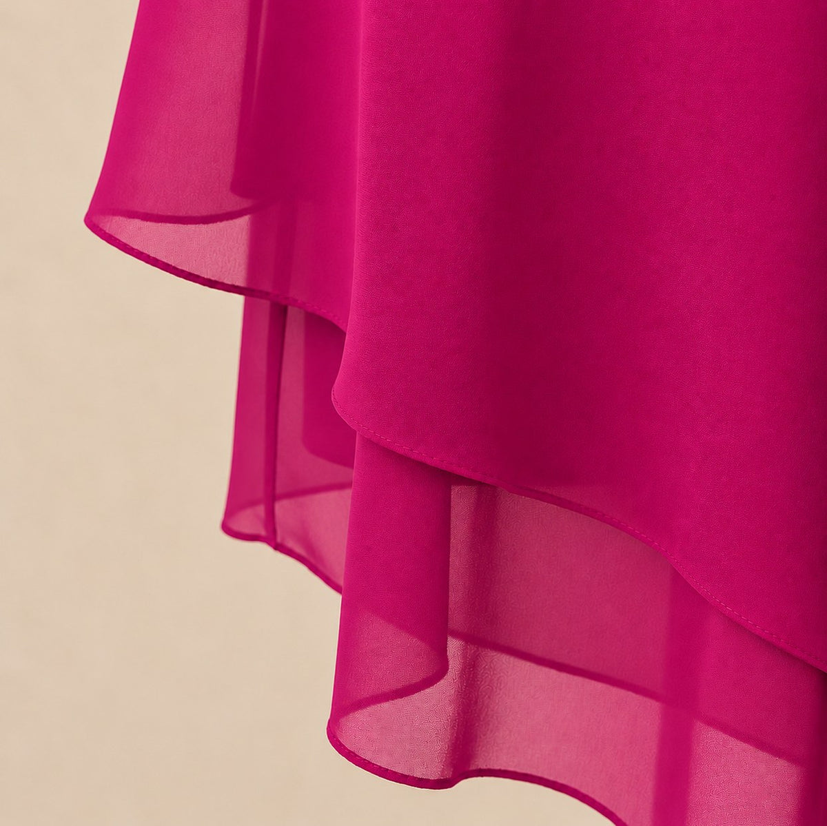 Chiffon Layered Short Sleeve Two Piece Set