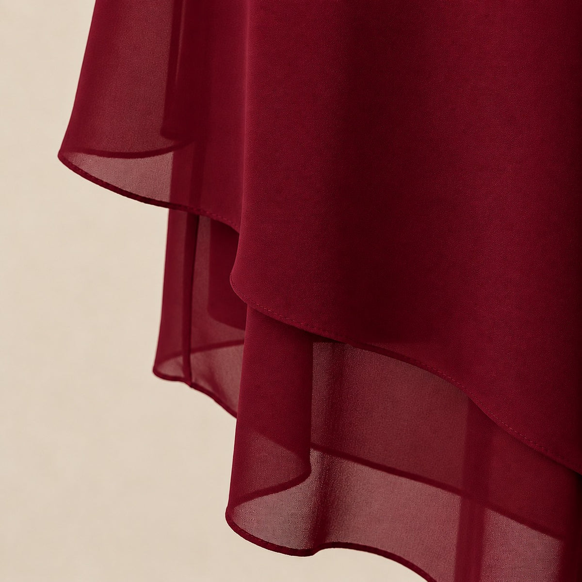 Chiffon Layered Short Sleeve Two Piece Set