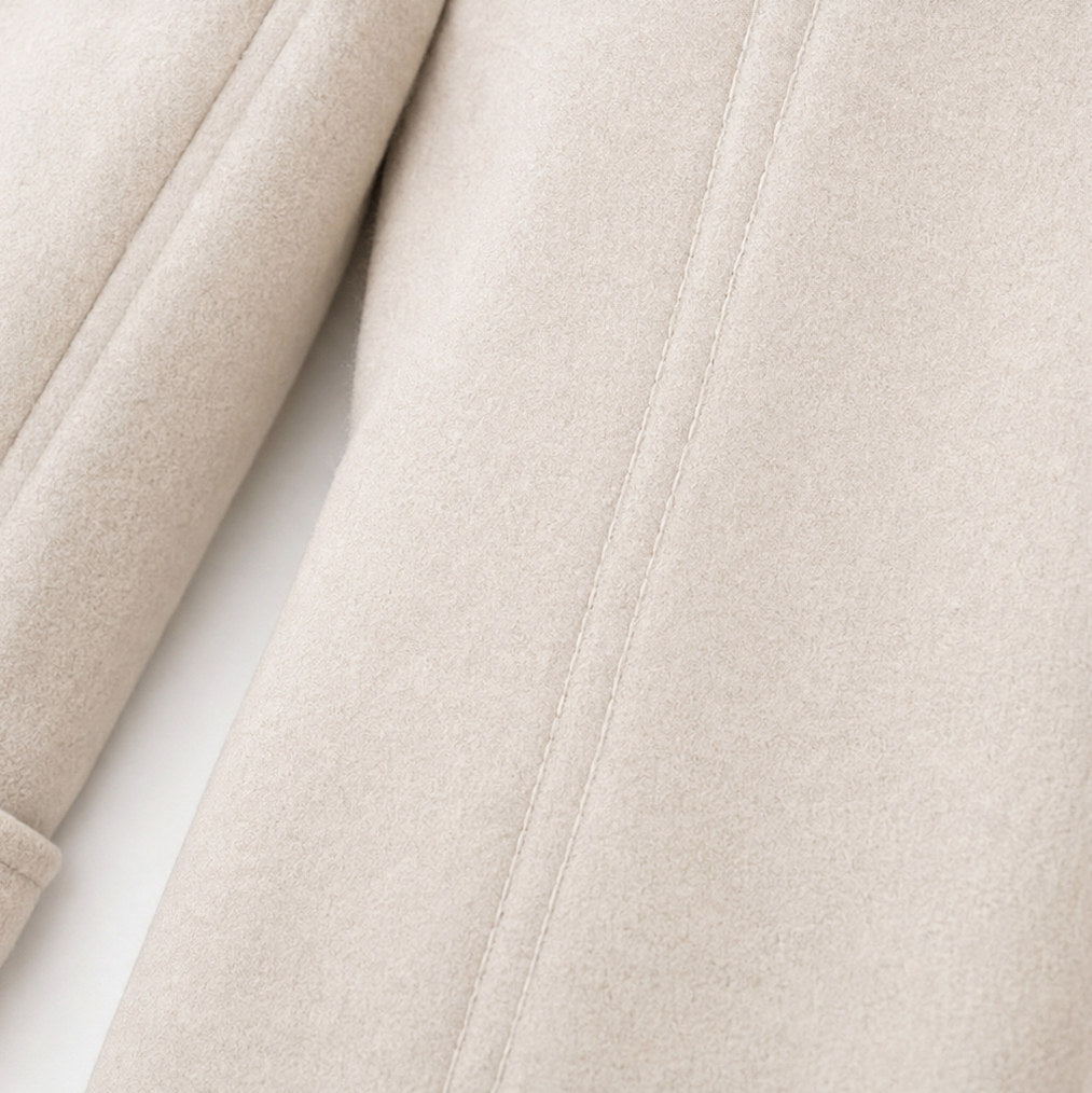 Double Breasted Hooded Long Sleeve Coat