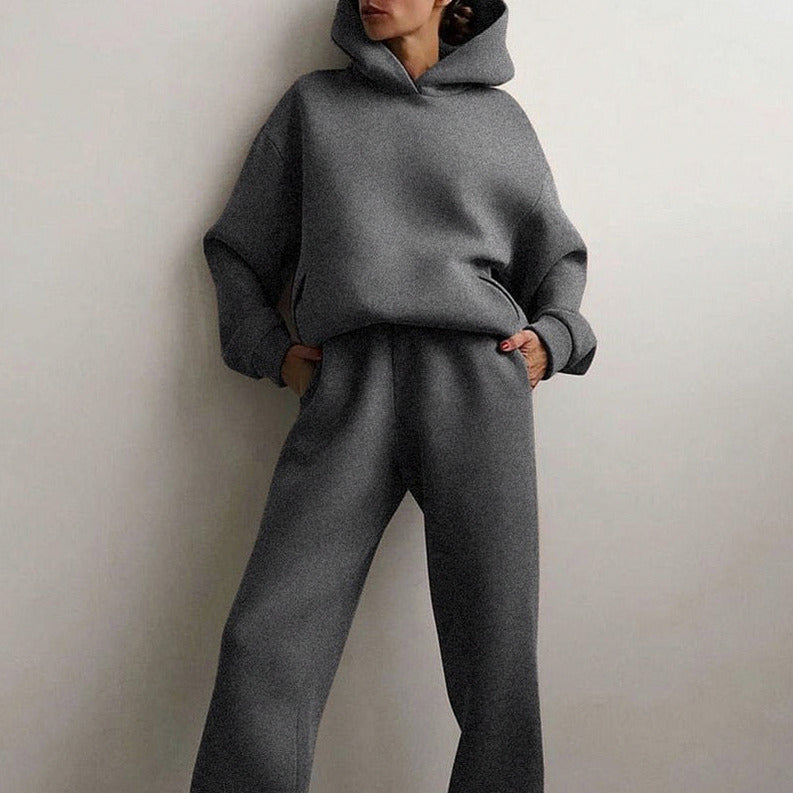 Fleece Hooded Lounge Matching Set