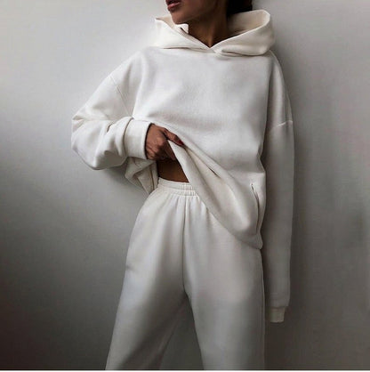 Fleece Hooded Lounge Matching Set