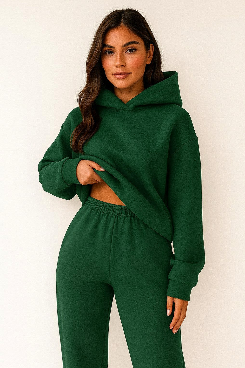 Fleece Hooded Lounge Matching Set