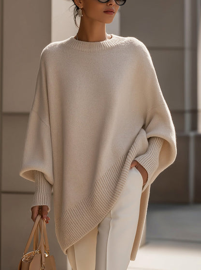 Knit Batwing Sleeve Oversized Sweater