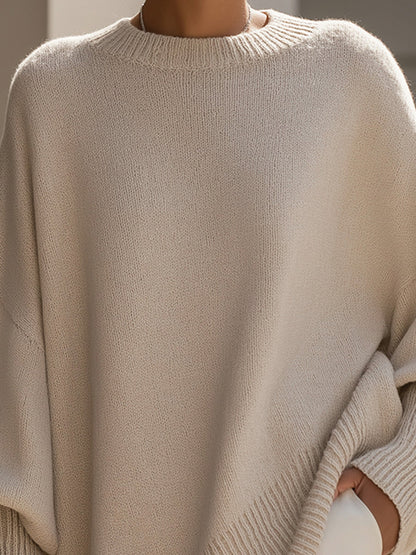 Knit Batwing Sleeve Oversized Sweater