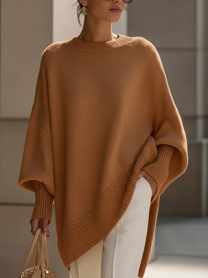 Knit Batwing Sleeve Oversized Sweater