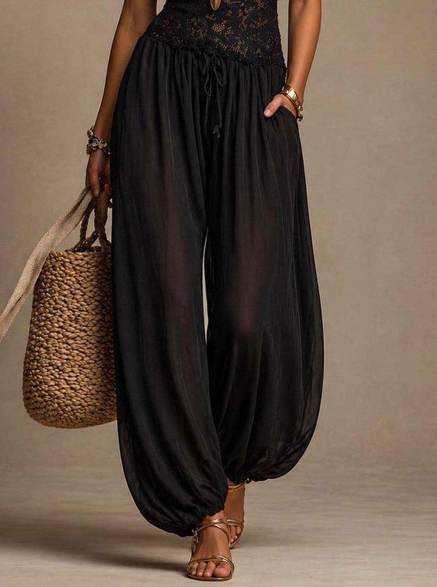 Lace Sweetheart Wide Leg Jumpsuit