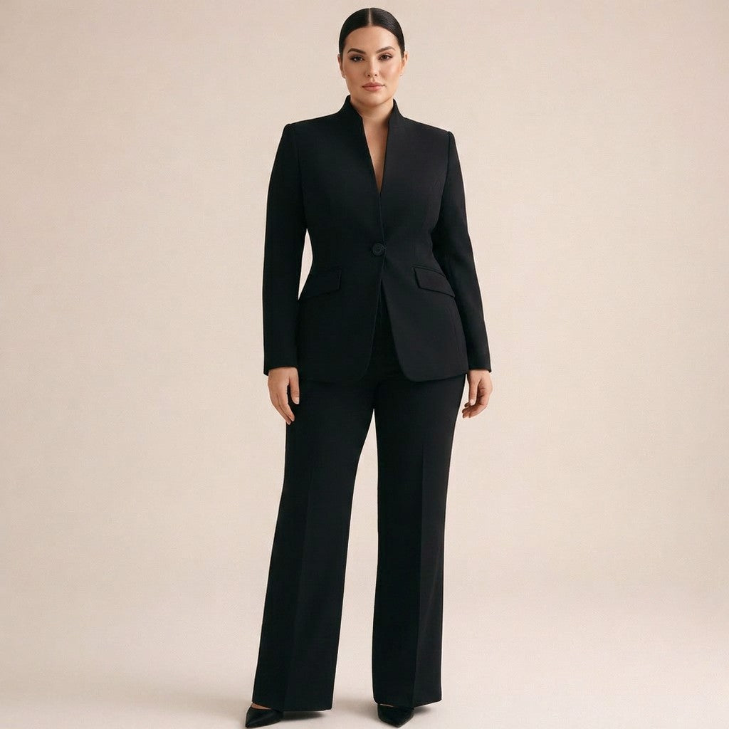 Long Sleeve Blazer and Pants Matching Set