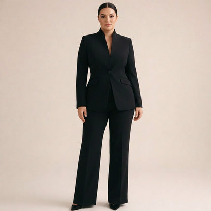 Long Sleeve Blazer and Pants Matching Set