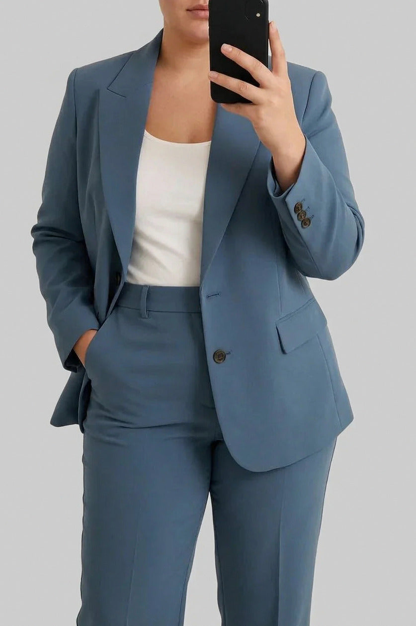Long Sleeve Blazer Pants Matching Set