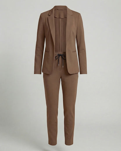 Long Sleeve Blazer Two Piece Set