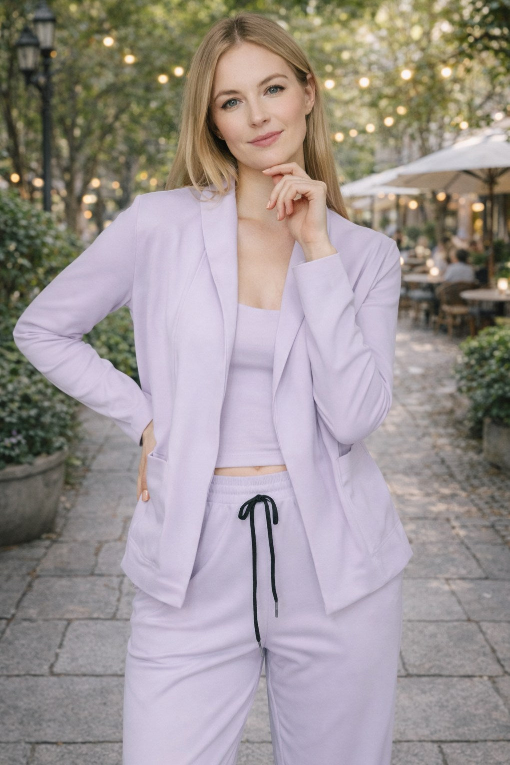 Long Sleeve Blazer Two Piece Set