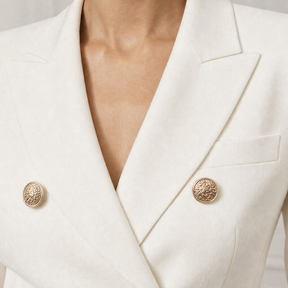 Long Sleeve Double Breasted Blazer Maxi Set