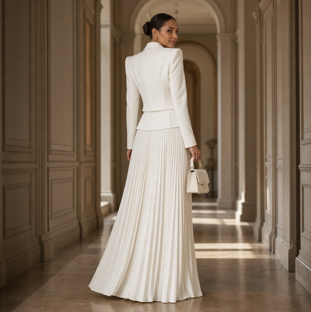 Long Sleeve Double Breasted Blazer Maxi Set