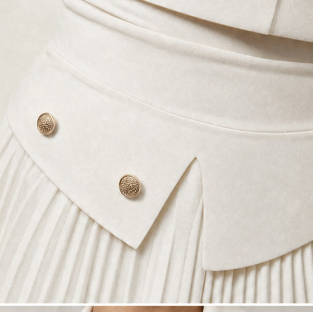 Long Sleeve Double Breasted Blazer Maxi Set