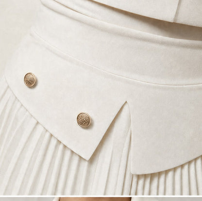 Long Sleeve Double Breasted Blazer Maxi Set