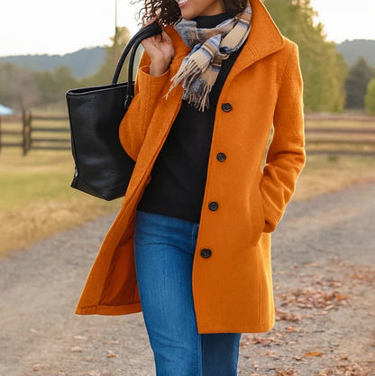 Long Sleeve Stand Collar Coat