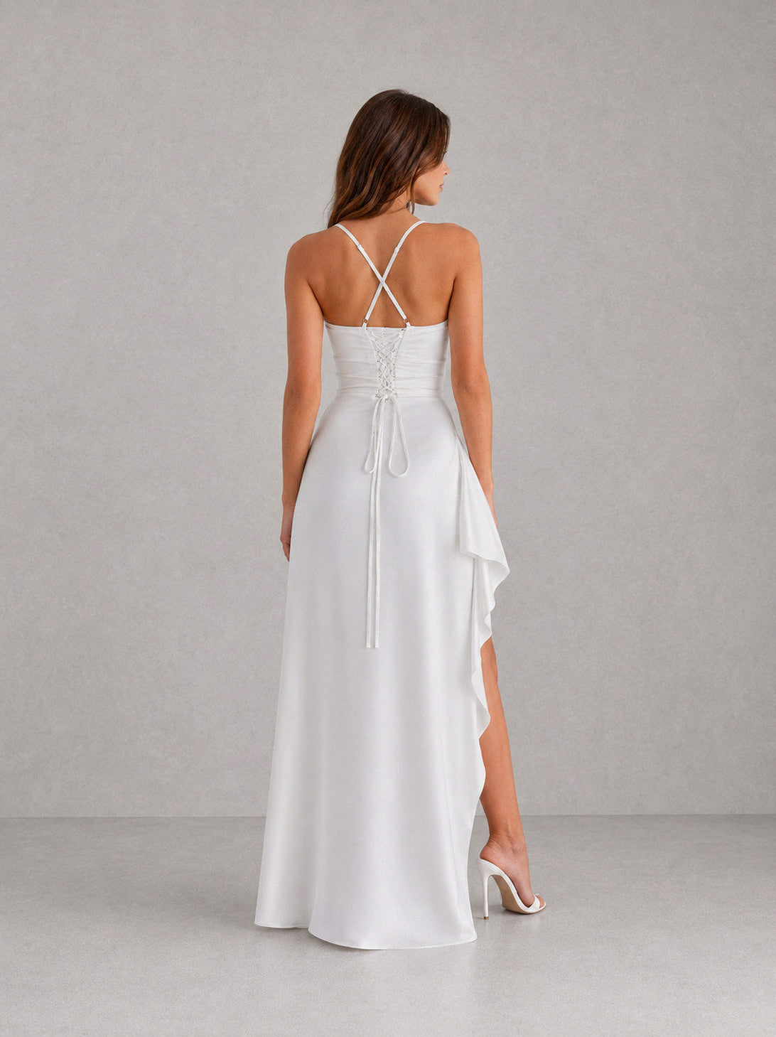 Satin Cowl Neck Maxi Dress