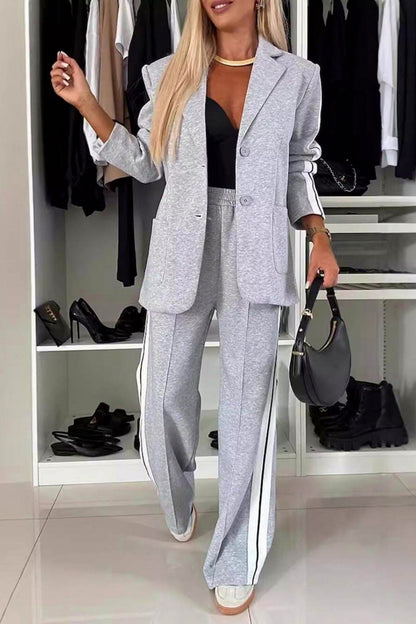 Striped Blazer Matching Set