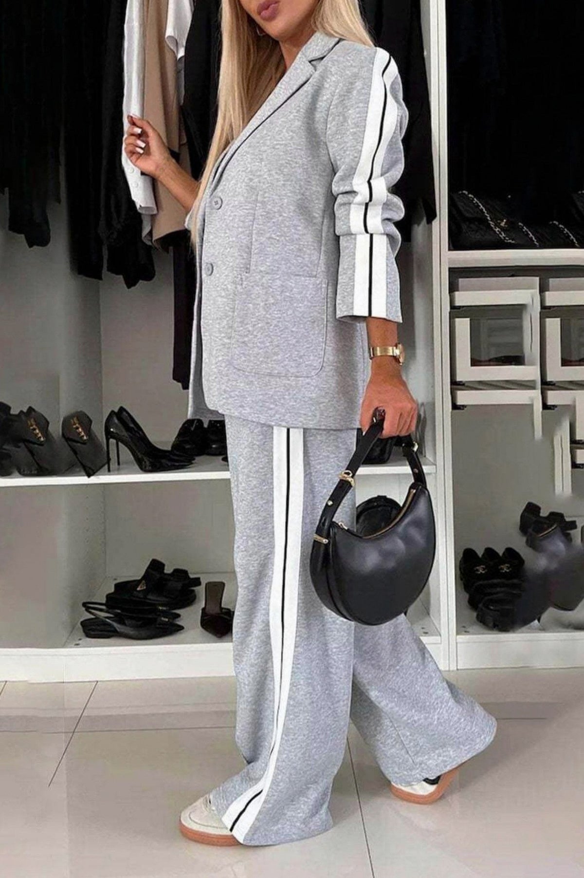 Striped Blazer Matching Set