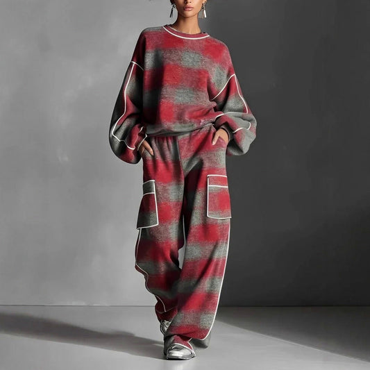 Striped Knit Lounge Set