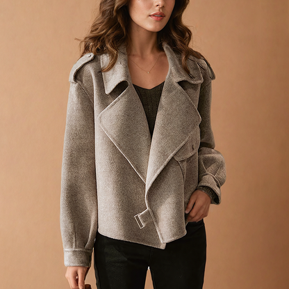 Tweed Long Sleeve Cropped Jacket